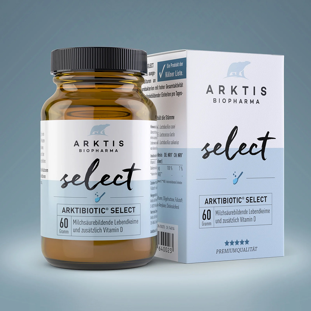 Arktis Arktibiotic Select 60g mit 6 Milchsäurebakterien und Vitamin D - Human